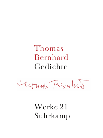 Suhrkamp Werke 21. Gedichte | Werke in 22 Bänden, Band 21