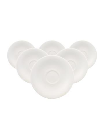 Villeroy & Boch 6er Set Kaffeeuntertassen New Cottage Basic ø 16,7 cm in weiß