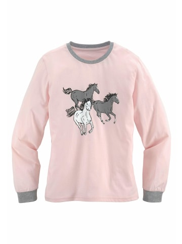 Petite Fleur Kids Pyjama in rosa-grau-meliert