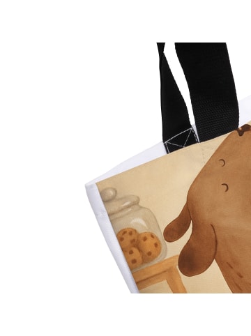 Mr. & Mrs. Panda Strandtasche Hund Keks Design ohne Spruch in Weiß
