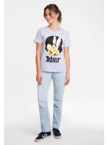 Logoshirt T-Shirt Asterix der Gallier - Asterix Portrait in grau-meliert