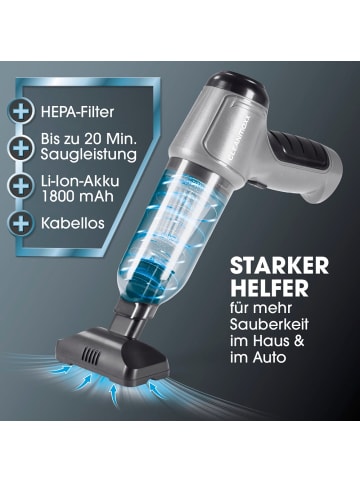 Clean Maxx Akku-Zyklon-Handstaubsauger Set 9-tlg. 7,4V anthrazit/schwarz grau