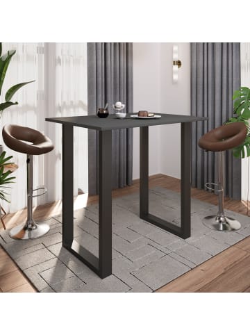 VCM  Holz Bartisch Stehtisch Xona 110x80 in Schwarz / Anthrazit