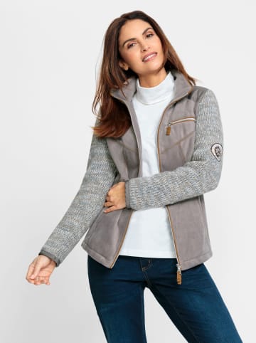 WITT WEIDEN Fleecejacke in taupe-ecru-meliert