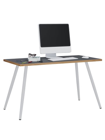 VCM Schreibtisch Bürotisch Computertisch Salia 110x50 in Anthrazit / Honig-Eiche