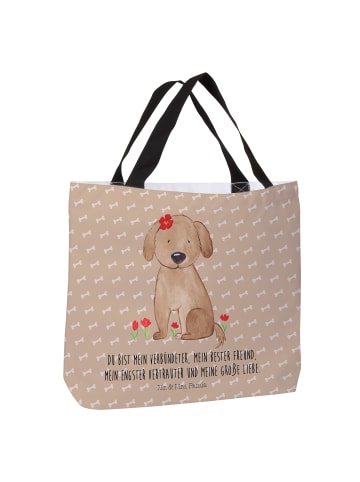 Mr. & Mrs. Panda Shopper Tasche Hund Dame mit Spruch in Hundeglück