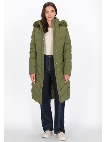 Usha Women Coat in olive