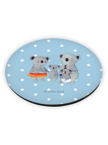 Mr. & Mrs. Panda Rund Magnet Koala Familie ohne Spruch in Blau Pastell