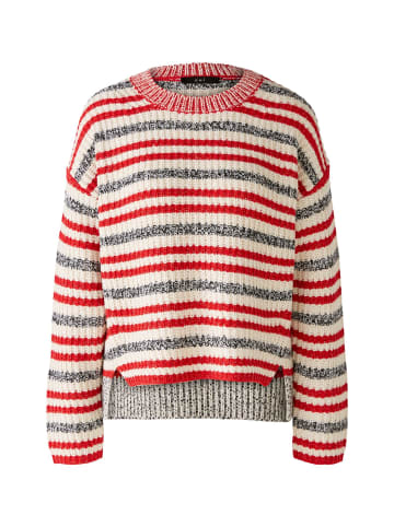 Oui Pullover Baumwollmischung in red white