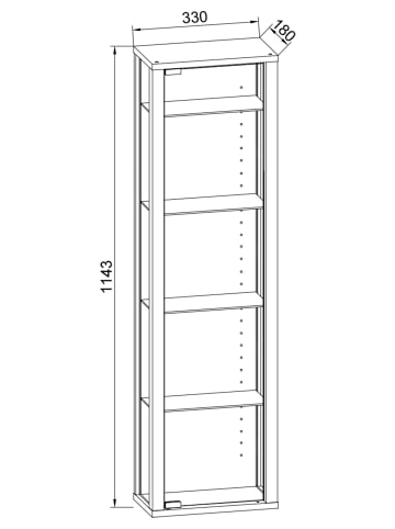 VCM  Wandvitrine Hängevitrine Stano Mini in Weiß