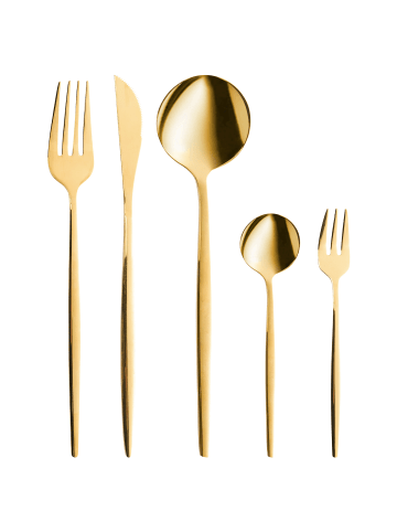 Beliani 30-set Besteck Set RIGATONI in Gold