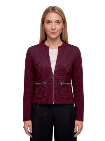 Betty Barclay Sweatjacke mit Reißverschluss in Maroon Banner