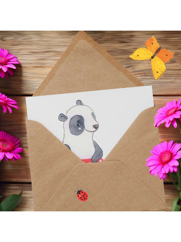 Mr. & Mrs. Panda Grußkarte Otter Schwimmen ohne Spruch in Weiß