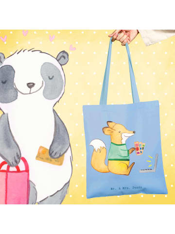 Mr. & Mrs. Panda Uni Tasche Mediengestalter Herz ohne Spruch in Sky Blue