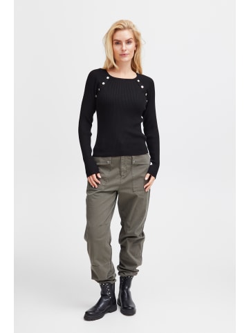 Pulz Strickpullover PZSARA Loose fit in Black Beauty