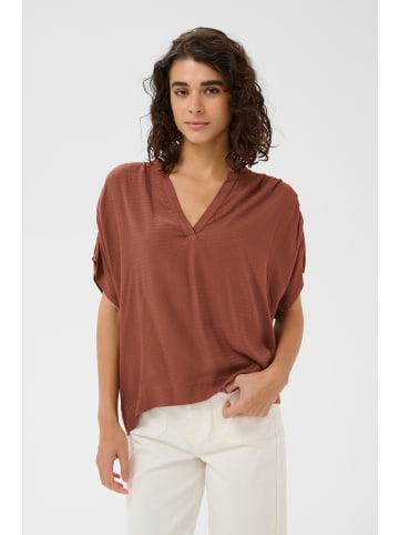 Kaffe Kurzarm-Bluse KAgina Loose fit in Henna