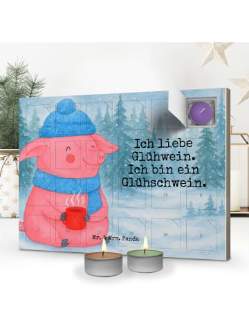 Mr. & Mrs. Panda Duftkerzen Adventskalender Schwein Glühwein Des... in Weiß