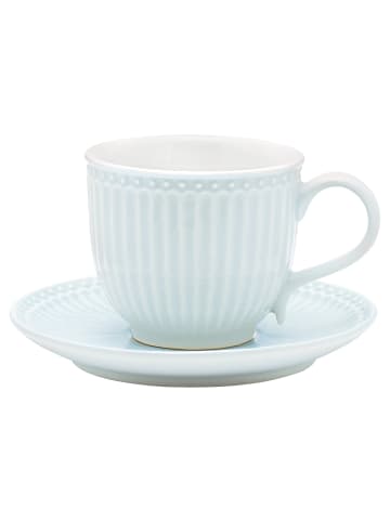 Greengate Tasse mit Untertasse ALICE PALE BLUE Blau