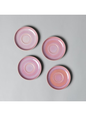 like. by Villeroy & Boch 6er Set Kaffeeuntertassen Perlemor Coral in Rosa ø 16,1 cm in rosa