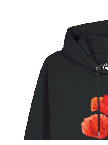 wat? Apparel Sweatshirt Poppy Flowers in Schwarz