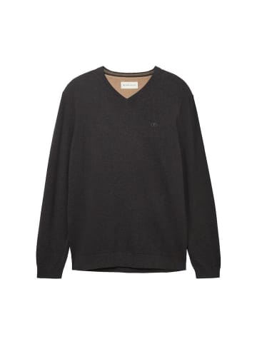 Tom Tailor Pullover in black grey melange