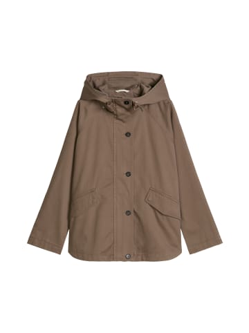 Marc O'Polo Cape-Jacke mit Kapuze relaxed garment-dyed in Stone Taupe