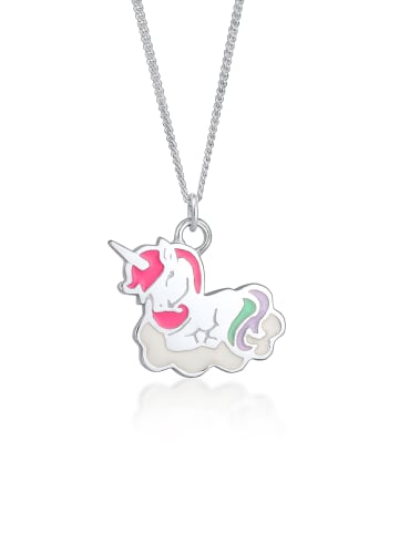 Elli Halskette 925 Sterling Silber Einhorn in Bunt