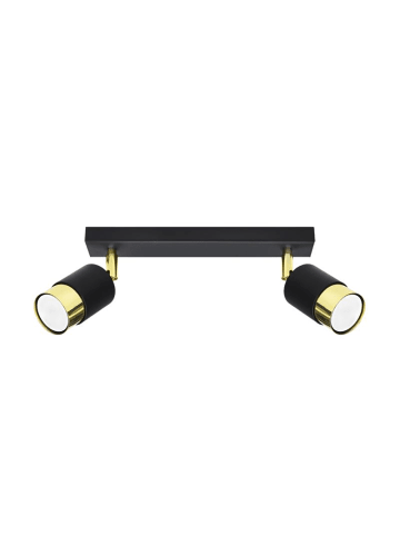 Nice Lamps Deckenleuchte DETTA 2 Schwarz/Gold (L)30cm (H)18cm