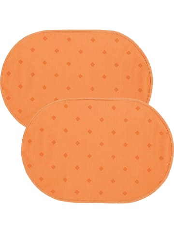 Erwin Müller Baumwollmischung Tischset 2er-Pack Neuss in terra