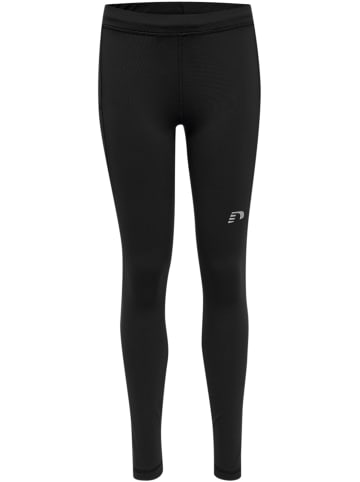 Newline Verstellbare Taille Leggings Reflektierend Logo Kids Core Kinder in BLACK
