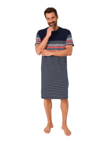 NORMANN Kurzarm Nachthemd Streifen in rot