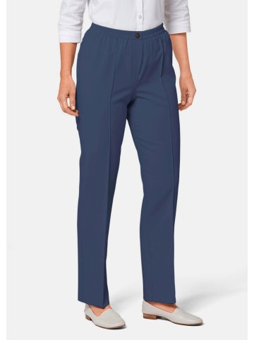 GOLDNER Stretchhosen mit elastischem Bund in jeansblau / schwarz