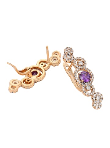 NAEMI Women Earrings in Rose Gold Violet