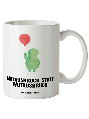Mr. & Mrs. Panda Becher Schildkröte Luftballon mit Spruch in Weiß