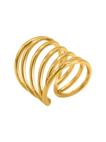 Steel_Art Mehrreihiger Ring Damen Nigid goldfarben in Goldfarben