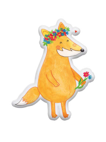 Mr. & Mrs. Panda Dekokissen Fuchs Blumen ohne Spruch in Weiß