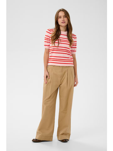 SAINT TROPEZ Strickpullover PilaSZ Gerade Passform in Chalk Pink Red Multi Stripe