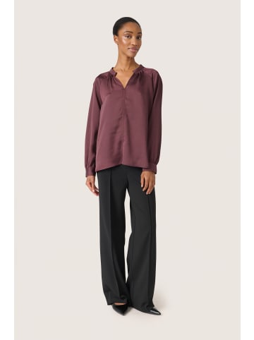 Soaked in Luxury Langarm-Bluse SLIoana Gerade Passform in Fudge