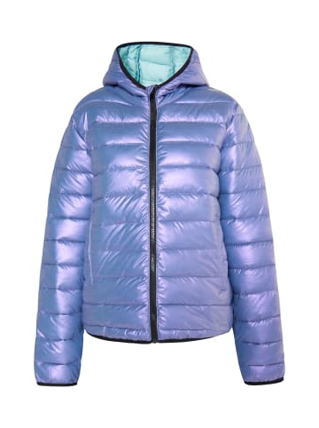 myMo Damen Glänzende Steppjacke in VIOLETT