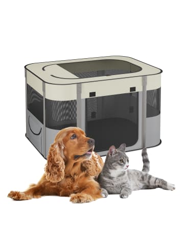 relaxdays Welpenauslauf in Mehrfarbig - (B)71 x (H)43 x (T)55 cm