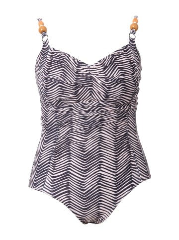 Ulla Popken Badeanzug in schwarz