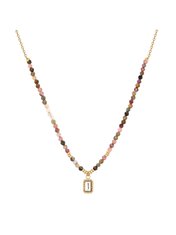 Eastside NY Kette aus Edelstahl mit Zirkonia in gelbgold