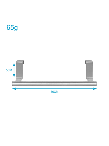 Intirilife Handtuchhalterung 36 x 5 x 6.5 cm in Silber