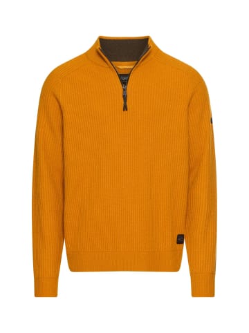 Camel Active Strick-Troyer aus reiner Lammwolle in Gelb