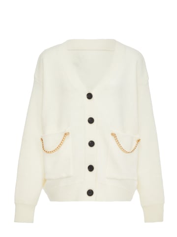 caissa Damen Strickjacke in Wollweiss