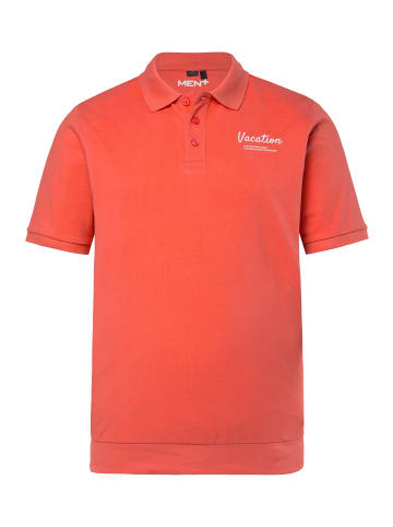 Men Plus Poloshirt in koralle