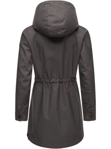 ragwear Kurzmantel Dakkota II in Dark Grey Melange