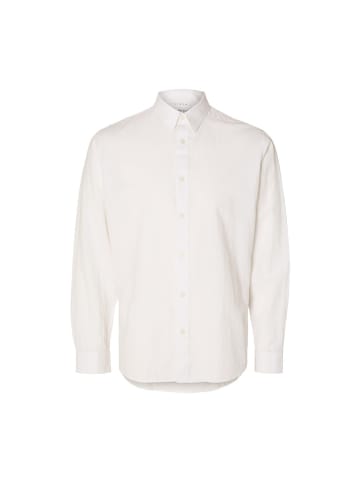 Selected Langarmhemd in white
