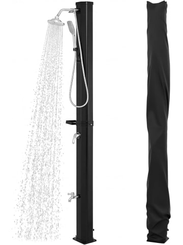 COSTWAY Solardusche 35L mit Handbrause inkl. Abdeckung in Schwarz