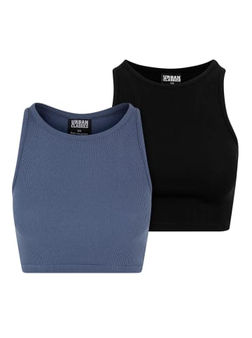 Urban Classics Tank-Tops in vintageblue+black